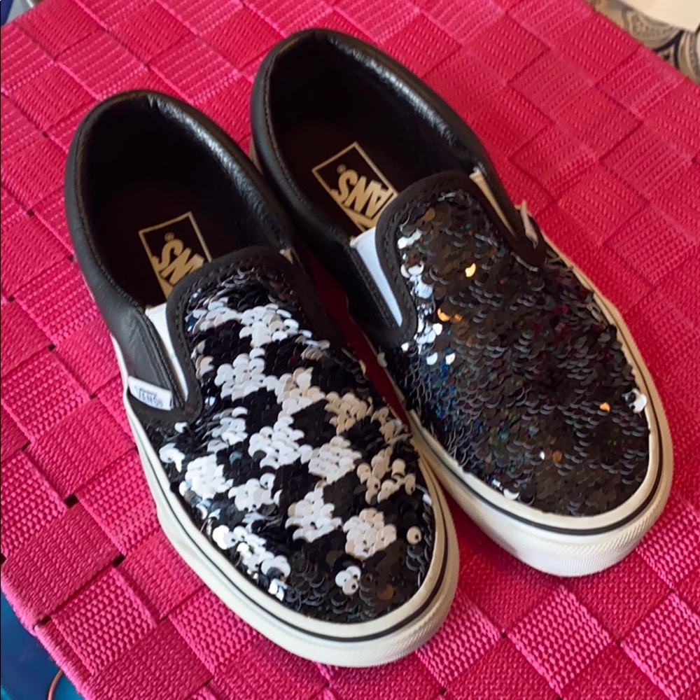 Vans Girls flip sequin shoes